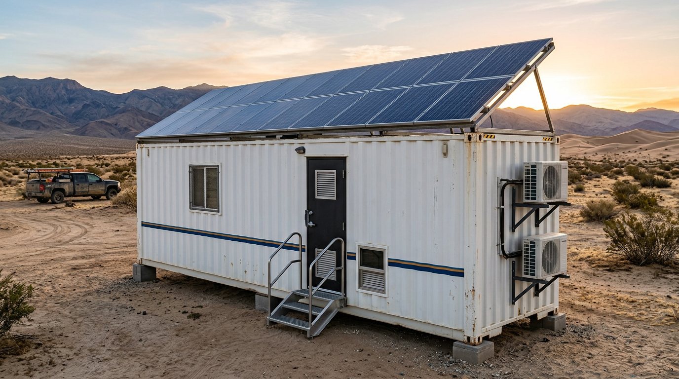 40 ft High Cube container laboratory for oil, gas and fuel analysis on a remote site